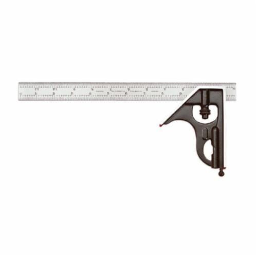 Starrett® C33H-12-4R Combination Square Set, 2 Pieces, 12 in L, Forged Steel Blade, Square Head